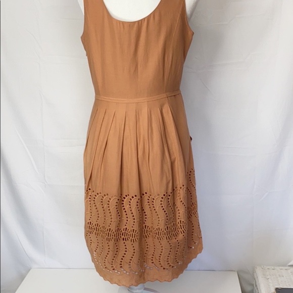 J.Crew Delaney Eyelet Dress rusty peach 6 - Picture 4 of 7